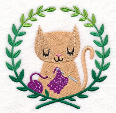 Cat Crocheting Laurel