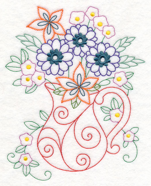 Kitchen Pitcher in Bloom (Vintage)