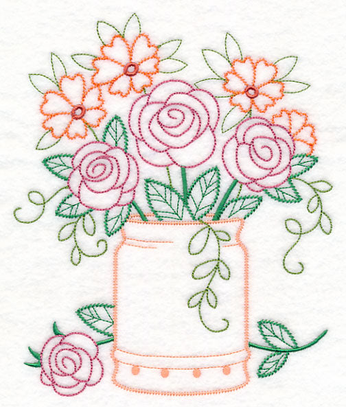 Kitchen Flour Canister in Bloom (Vintage)