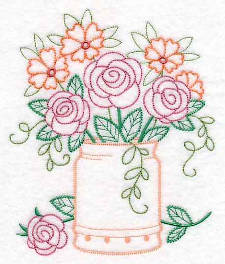 Kitchen Flour Canister in Bloom (Vintage)