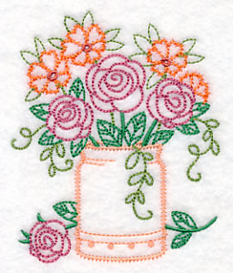 Kitchen Flour Canister in Bloom (Vintage)