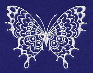Shabby Chic Butterfly (Whitework)