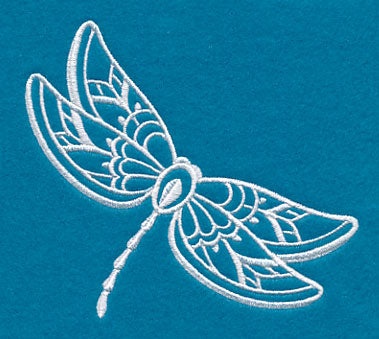 Shabby Chic Dragonfly (Whitework)