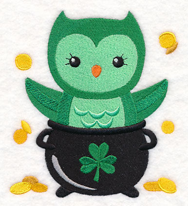 St. Patrick's Day Owl with Gold