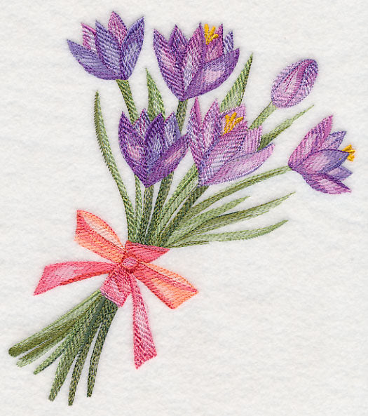 Crocus Bouquet in Watercolor