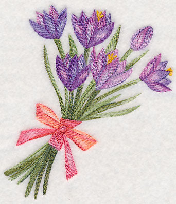 Crocus Bouquet in Watercolor