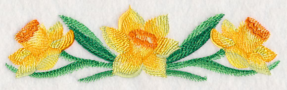 Daffodil Border in Watercolor