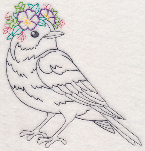 Bird with Floral Crown (Vintage)