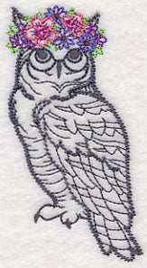 Owl with Floral Crown (Vintage)