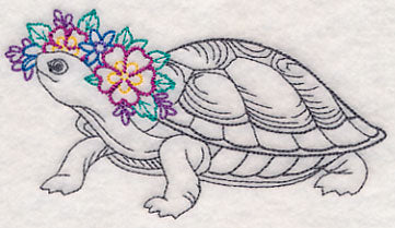 Turtle with Floral Crown (Vintage)