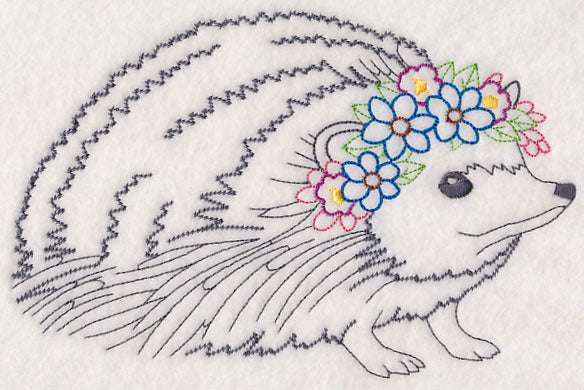 Hedgehog with Floral Crown (Vintage)
