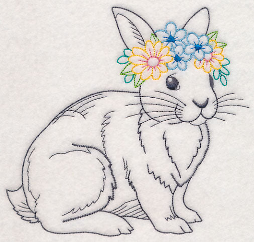 Bunny with Floral Crown (Vintage)