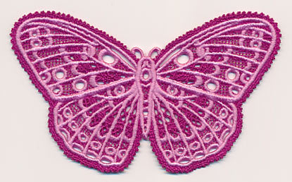 Spring Butterfly (Battenburg Lace with Rayon)