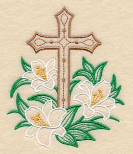 Easter Cross and Lilies