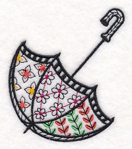 Spring Umbrella (Blackwork)