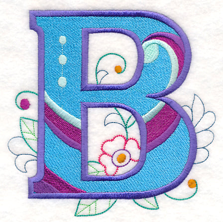 Vintage Flower Fade Letter B - 6 Inch