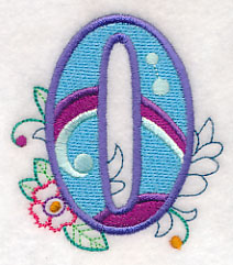 Vintage Flower Fade Number 0 - 6 Inch