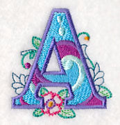 Vintage Flower Fade Letter A - 6 Inch