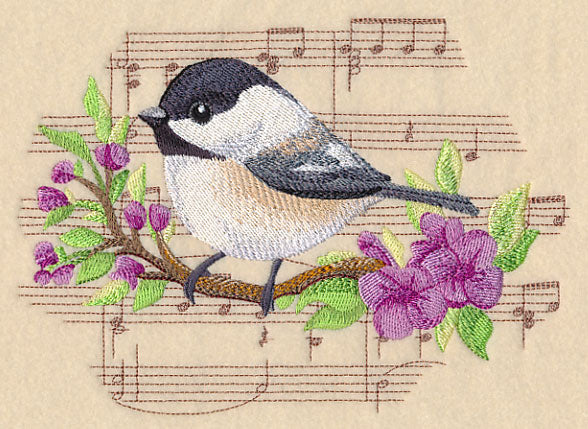 Songbird Chickadee in Watercolor