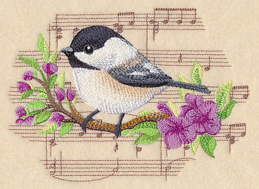 Songbird Chickadee in Watercolor