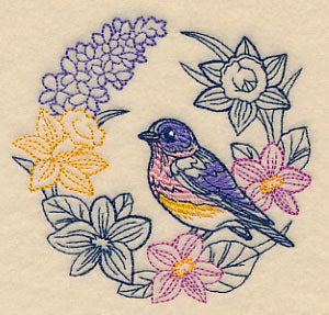 Colors of Spring Bluebird Wreath