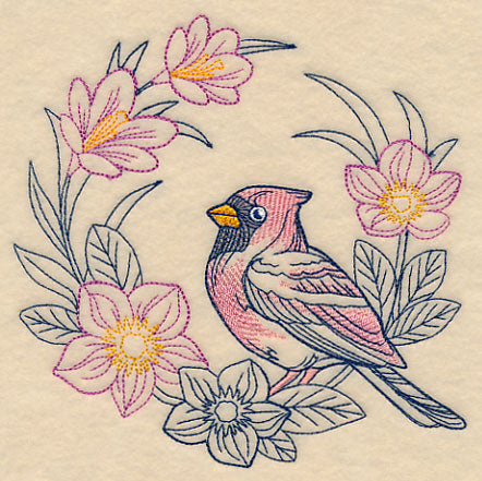 Colors of Spring Cardinal Wreath