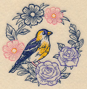 Colors of Spring Goldfinch Wreath