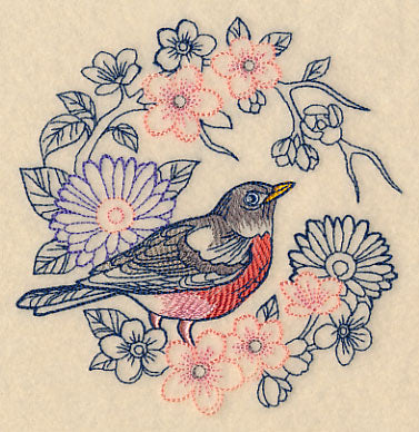 Colors of Spring Robin Wreath