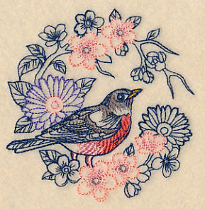 Colors of Spring Robin Wreath