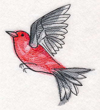 Scarlet Tanager in Watercolor