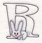 Baby Animals Letter R (Vintage) - 4 1/2 Inch