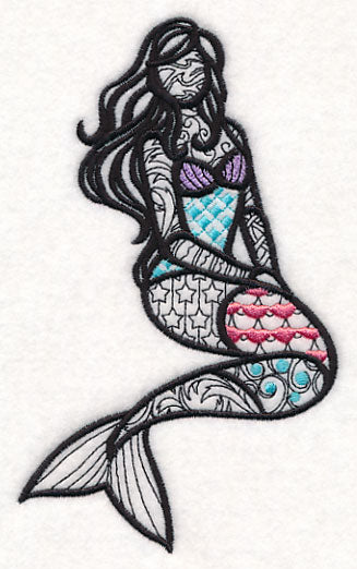 Mystical Mermaid (Blackwork)