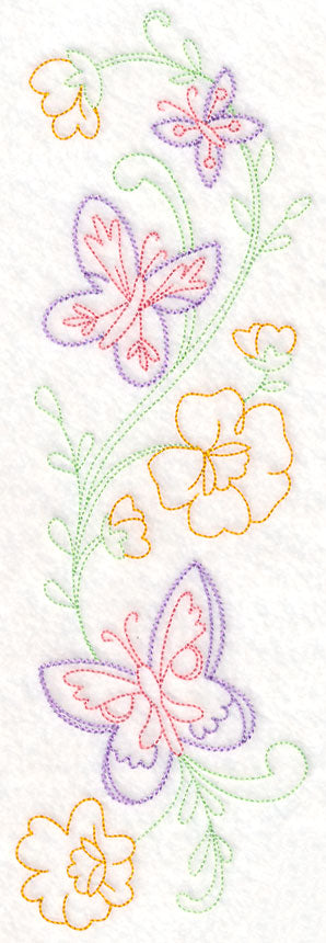 Butterfly and Blooms Spray (Vintage)
