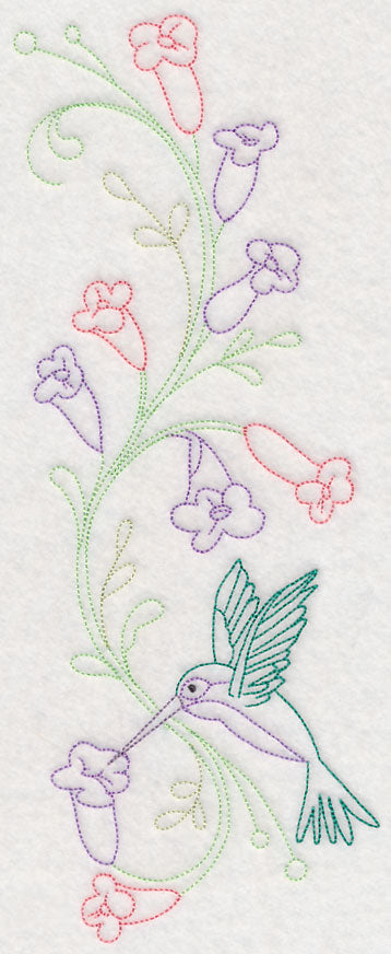 Hummingbird and Blooms Spray (Vintage)