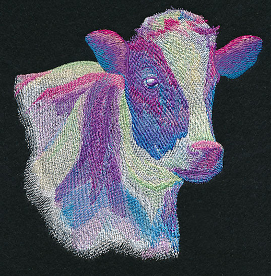 Vibrant Cow in Watercolor