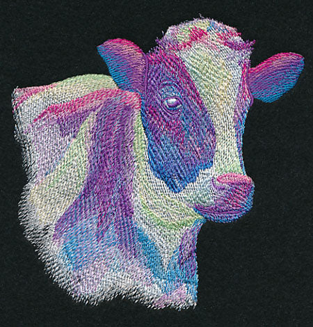 Vibrant Cow in Watercolor