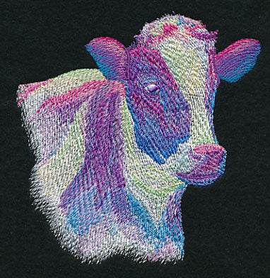 Vibrant Cow in Watercolor