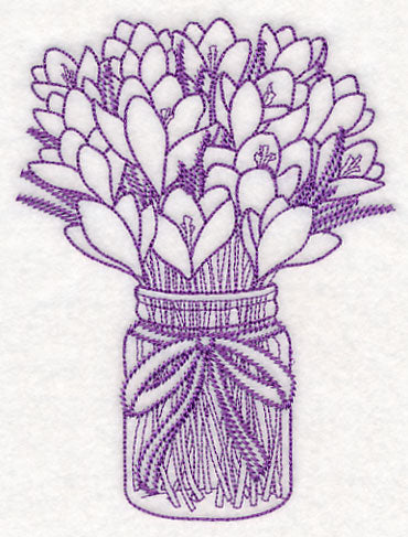 Crocuses Mason Jar (Vintage)