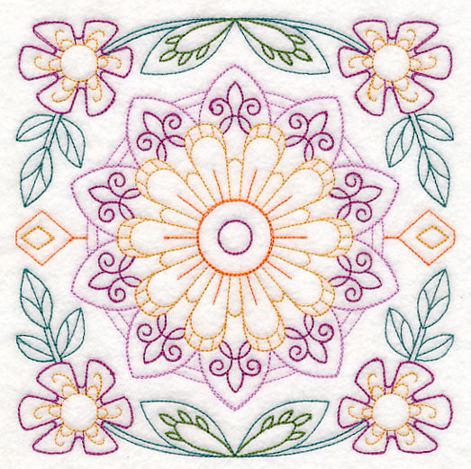 Geometric Floral Square (Vintage)