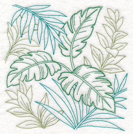Tropical Greenery Square (Vintage)