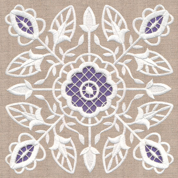 Floral Square (Cutwork)