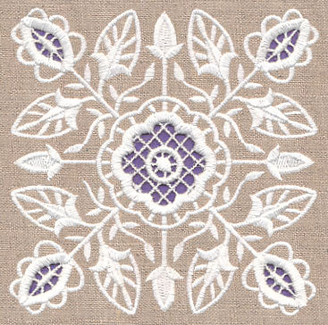 Floral Square (Cutwork)