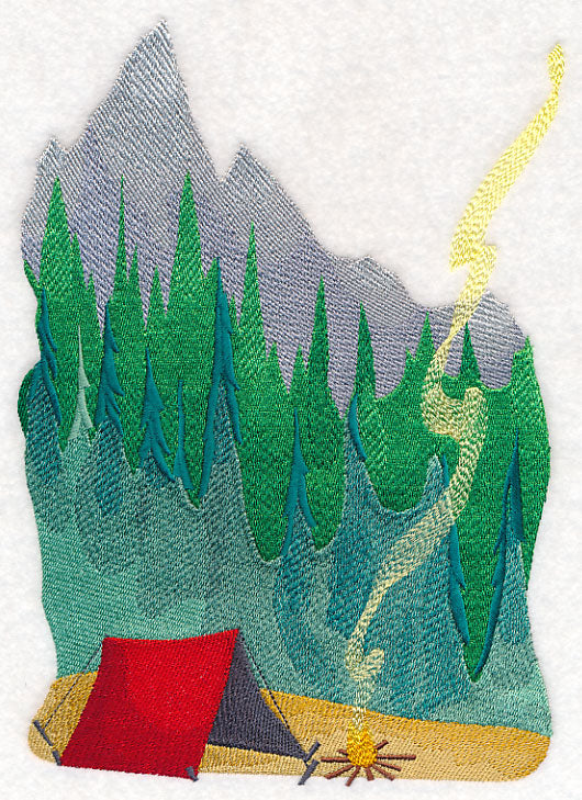 Mountain Scene in Watercolor