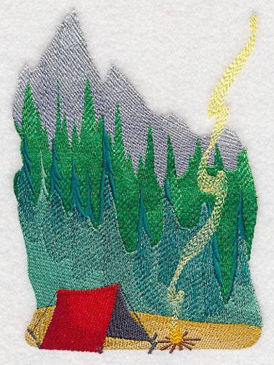 Mountain Scene in Watercolor