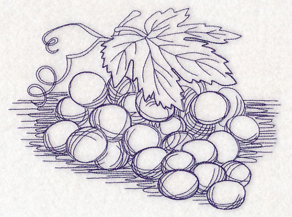 Grapes Etching