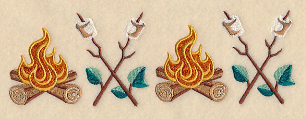 Retro Camping Border