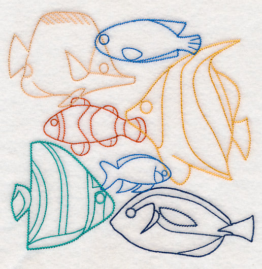 Underwater Fish Collage (Vintage)