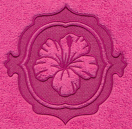 Hibiscus Medallion (Embossed)