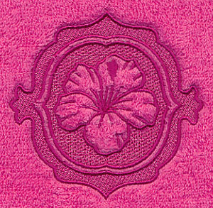 Hibiscus Medallion (Embossed)