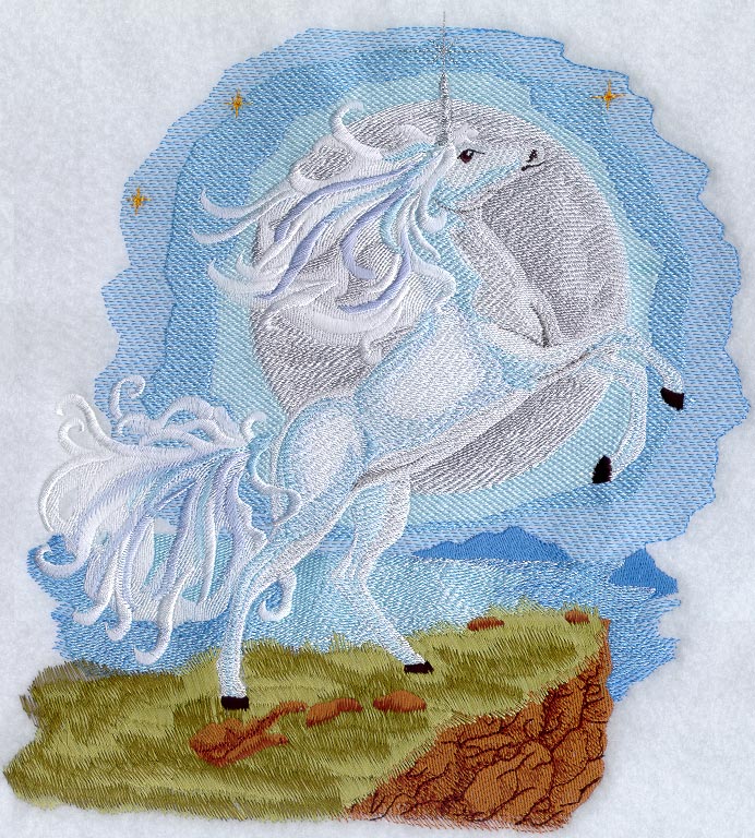 Moonlit Unicorn W/Background